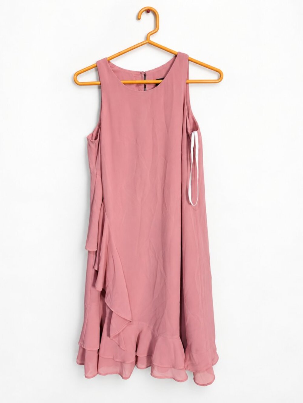 Vince Camuto Dusty Rose Chiffon Ruffle Midi Dress Size 2